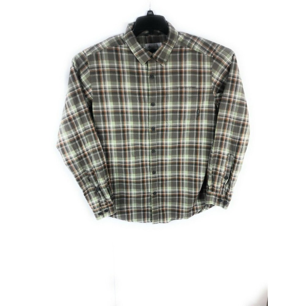 Columbia Men's Medium Long Sleeve Button Up Multicolor Cotton Adult Shirt A12
